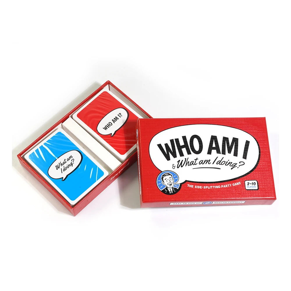 Who Am I & What Am I Doing Card Family Game Q&A Card to Get to Know each other Better