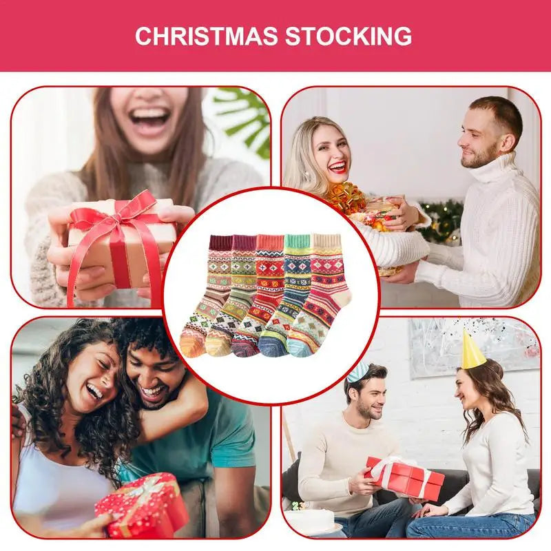 5 Pair Warm Thick Socks Women's Casual Winter Socks Moisture-Wicking or Sports Offices School Home