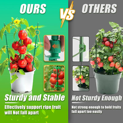 4 Pack Adjustable Tomato Cages, 36 Inch Plant Support Garden Trellis for Tomatoes, Cucumbers, Vegetables or Flowers