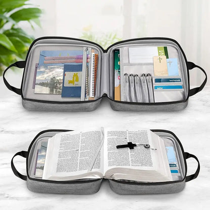 Large Bible Book Cover Case.   Carry Bag Case Protective Canvas Handbag