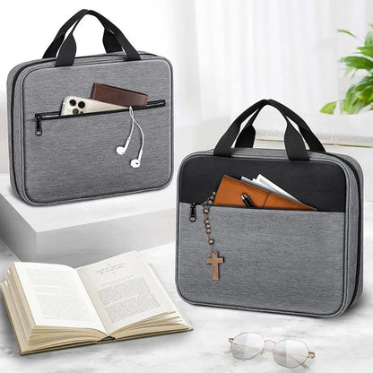 Large Bible Book Cover Case.   Carry Bag Case Protective Canvas Handbag