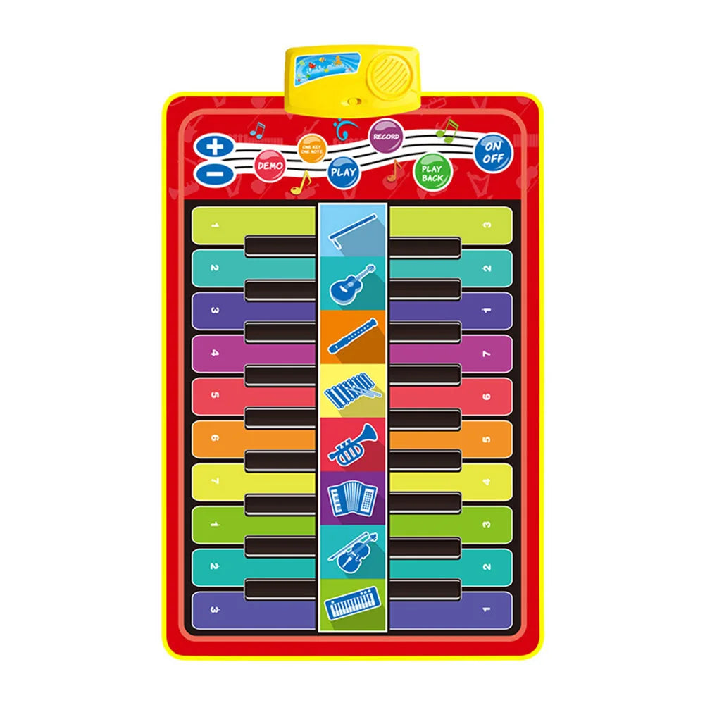 Music Carpet Piano Keyboard Mat with Animal Sound Kids Touch Play Game Rug Musical Instrument Educational Toys for Children