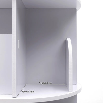 Rotating 360 Display Bookcase, 4-Tier, Floor Standing Bookshelf for any room in your home