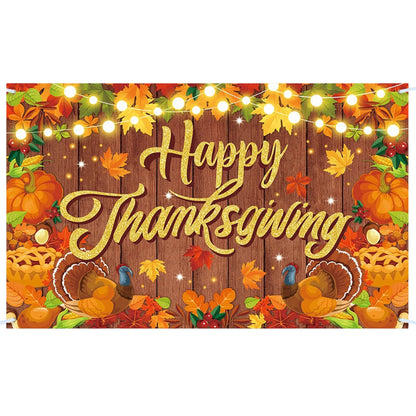 Fall Harvest Thanksgiving Photography Backdrop Banner Wall Background for Indoor Outdoor Party or Garage Door