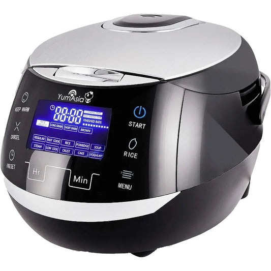 Rice Cooker with Ceramic Bowl and Advanced Fuzzy Logic (8 Cup, 1.5 Litre) 6 Rice Cook Functions