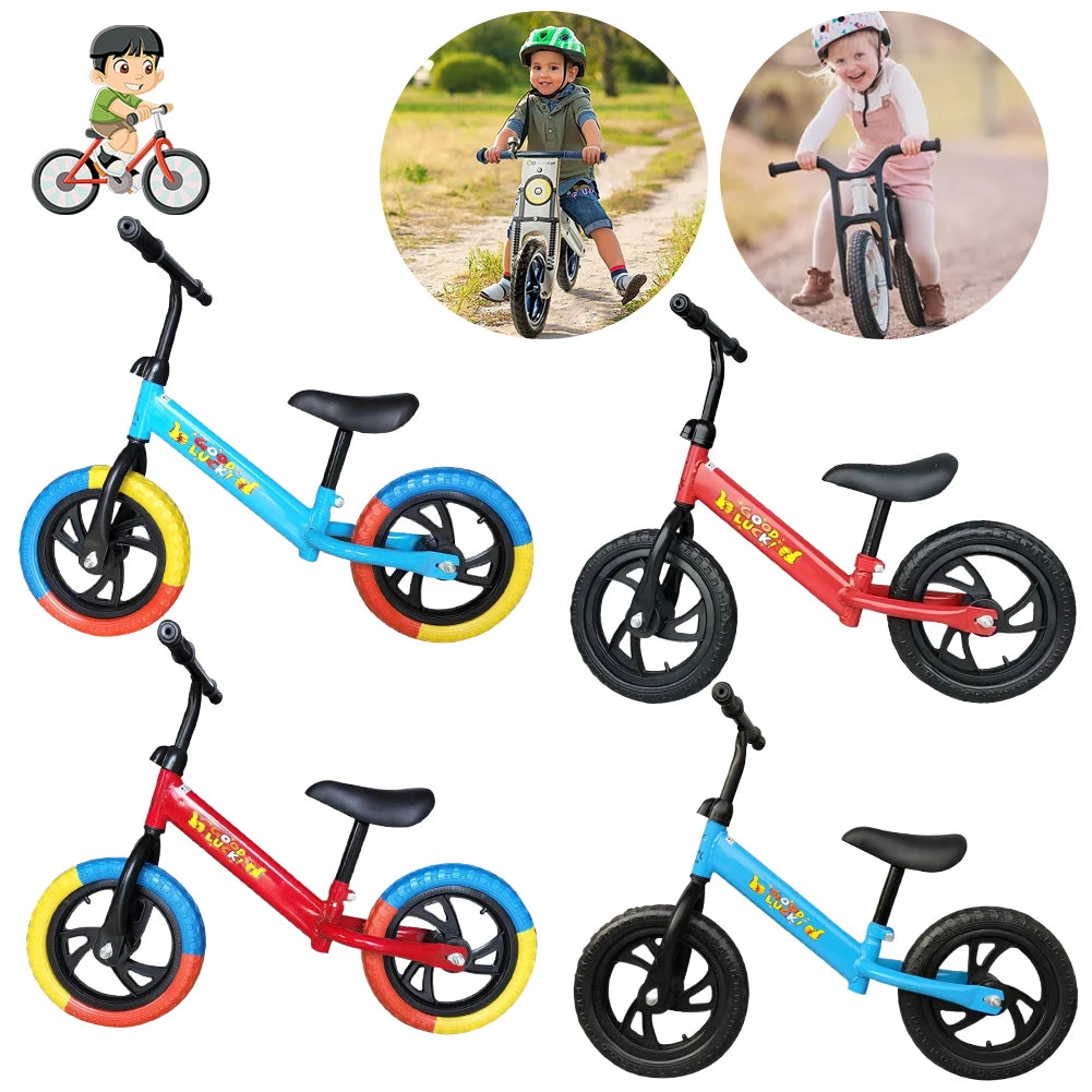 Kids Balance Bike Toddler Training Bicycle Safe Lightweight Toddler Bike 12 In Wheel No Pedal Bike for 2-6 Boys Girls