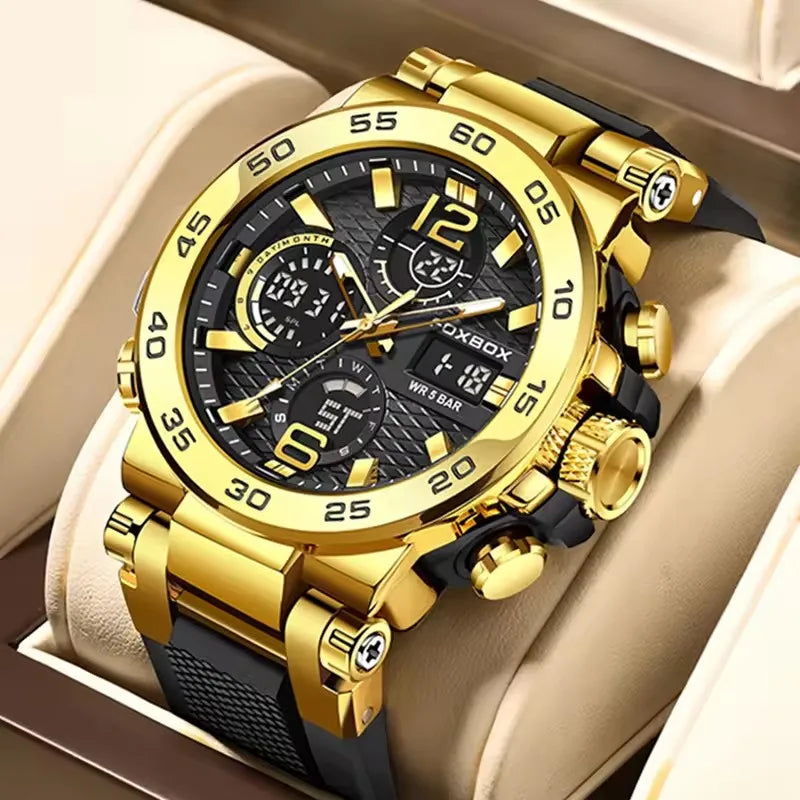 LED Display Men Wristwatches Fashion Luminous Sport Man Watch Waterproof Calendar Quartz Watch
