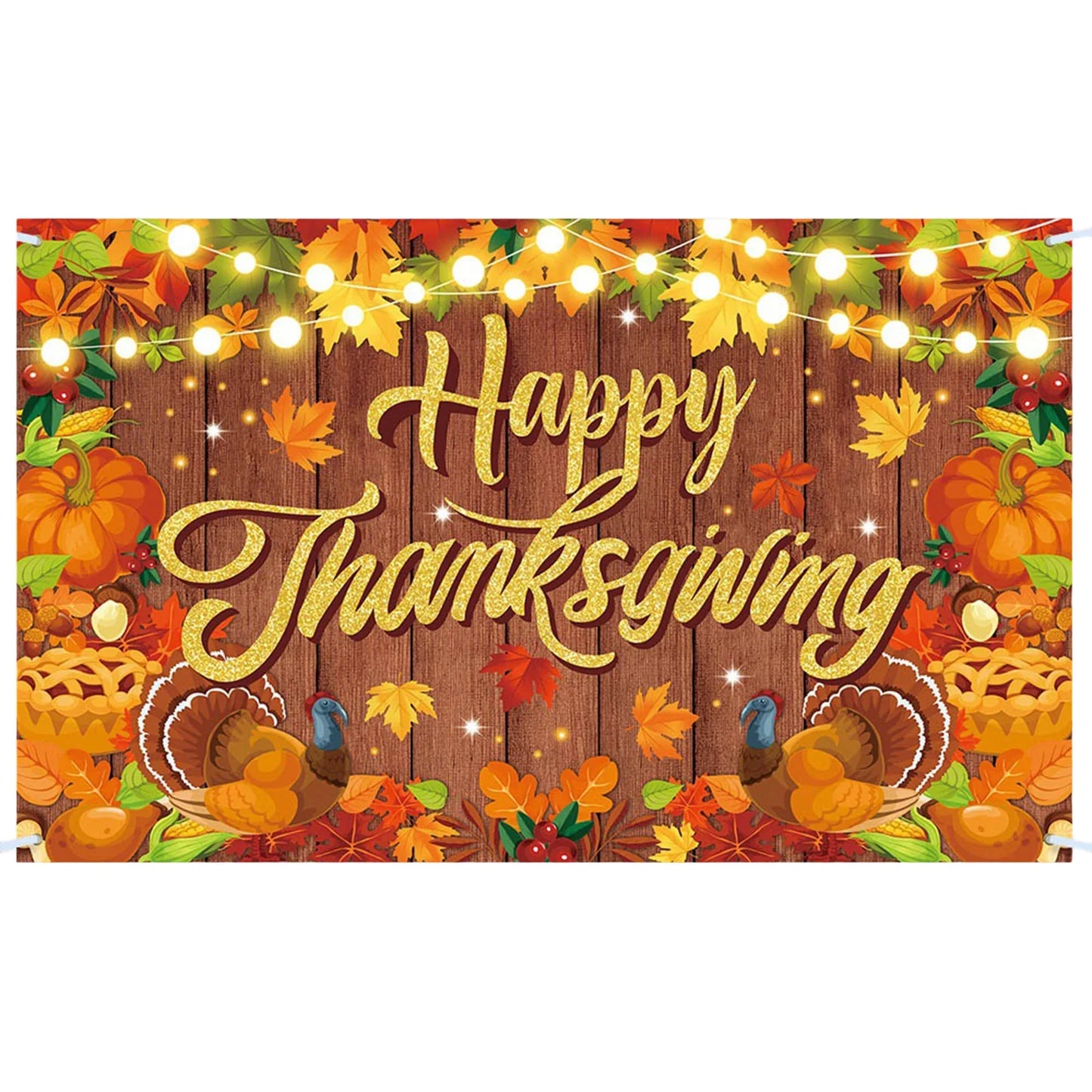 Fall Harvest Thanksgiving Photography Backdrop Banner Wall Background for Indoor Outdoor Party or Garage Door