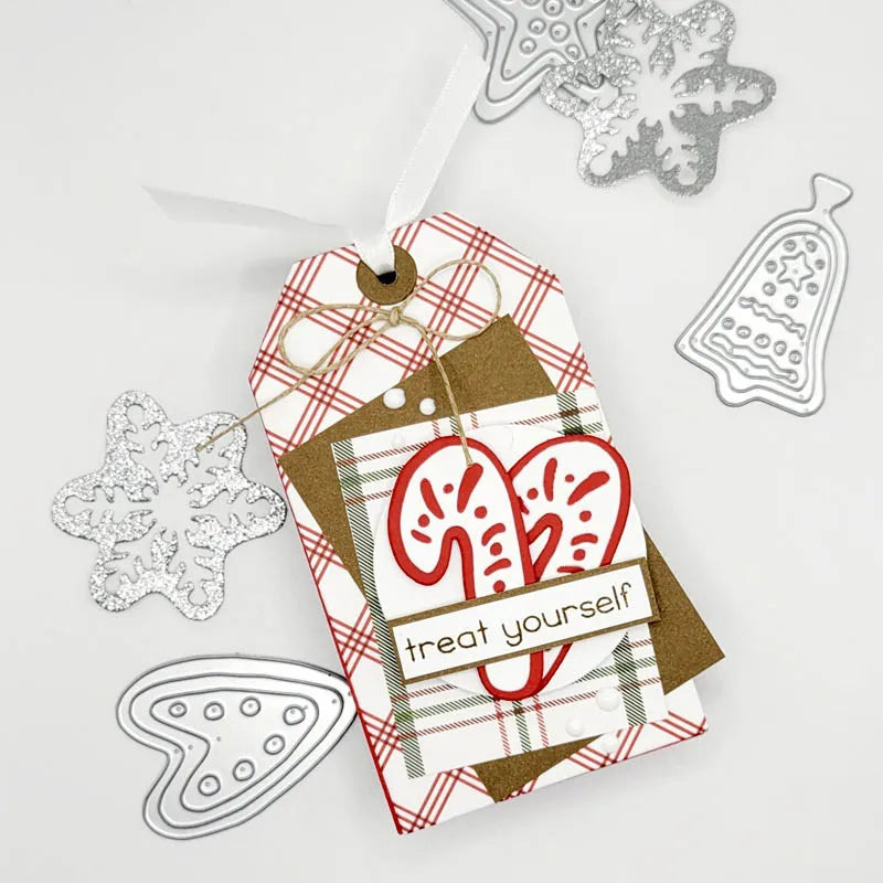 Christmas Cookies Candy Cane Tree Ornament Cutting Dies Set For DIY Scrapbooking Album Card Making Decoration Paper Craft