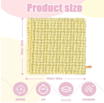 Baby Washcloths - Natural Cotton Baby Wipes - Soft Newborn Face Towel and Washcloth for Sensitive Skin,