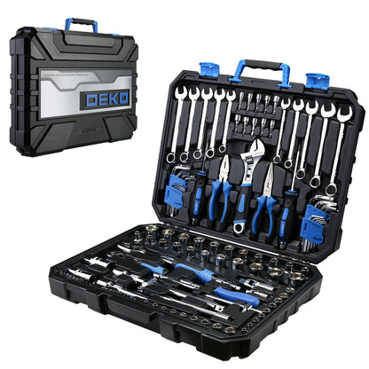 118 Piece Tool Kit Professional Auto Repair Tool Set Combination Package Socket Wrench with Most Useful Mechanics Tools