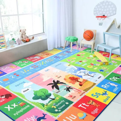 Kids Play Rug Educational & Fun Carpet Gaming Area Rugs for Kids Room Bedroom Playroom,
