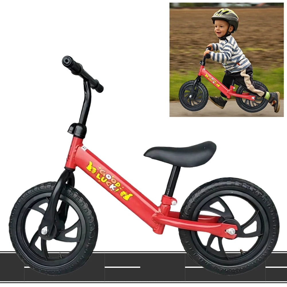 Kids Balance Bike Toddler Training Bicycle Safe Lightweight Toddler Bike 12 In Wheel No Pedal Bike for 2-6 Boys Girls