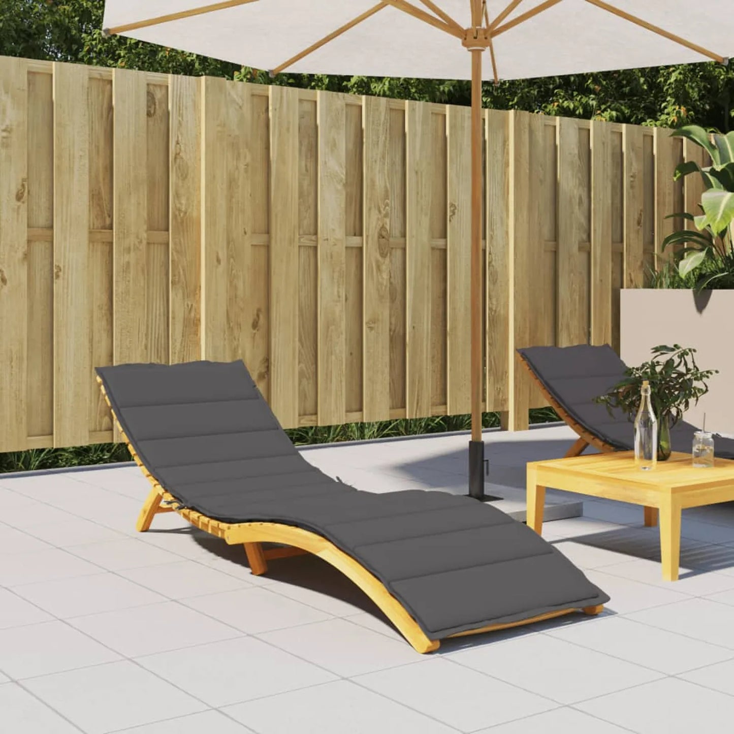 Oxford Fabric Sun Lounger Waterproof.  Outdoor Garden Patio. Lounger.  Pad 78.7"x23.6"x1.2"