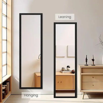 13" x 49" Full Length Rectangular White Mirror-Floor mirror suspension led mirror bathroom  vanity