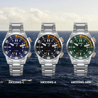 Automatic Dive Watch for Men Super Luminous Original Design 20ATM Diver Wristwatch Sapphire, Local Warehouse Fast Delivery