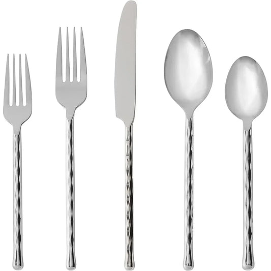 Stainless Steel Flatware Cutlery Set Service for 4, 20 Piece Place Settings