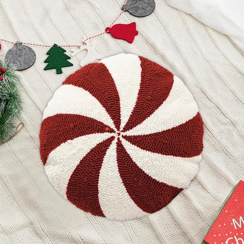 Christmas Candy Cane Throw Pillow Soft Sofa Cushion Festival Heteromorphic Decorative Pillow Doll For Christmas Decoration 2024