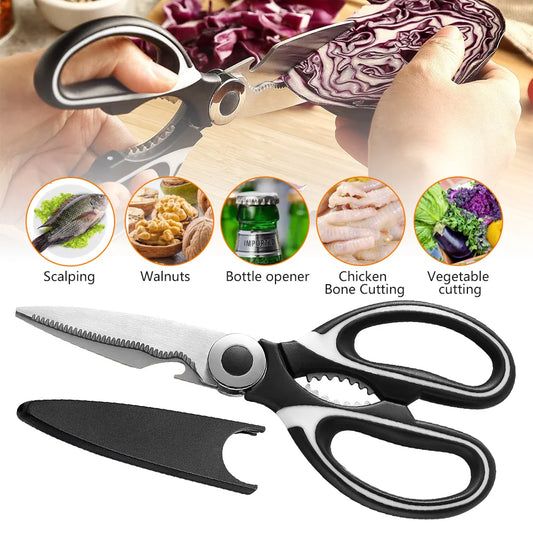 Multifunctional Kitchen Stainless Steel Scissors Chicken Bone Meat Fish