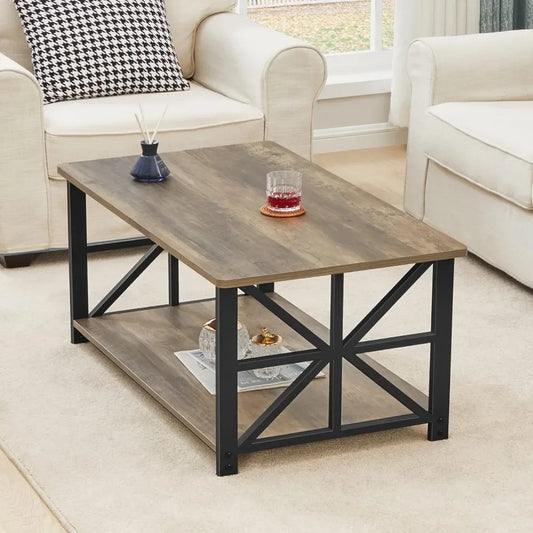 Coffee Table with Storage Shelf