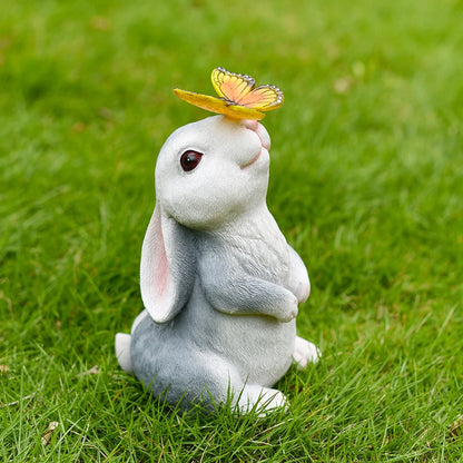 Decorative Bunny Light Waterproof with Solar Butterfly Ornament for Patio, Garden, Lawn or Courtyard