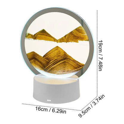 Sand Art Table Lamp With 3D Sand Art Desk Lamp USB Charging Moving Sand Art Lamp Night Light Desk Decor