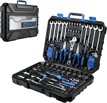118 Piece Tool Kit Professional Auto Repair Tool Set Combination Package Socket Wrench with Most Useful Mechanics Tools