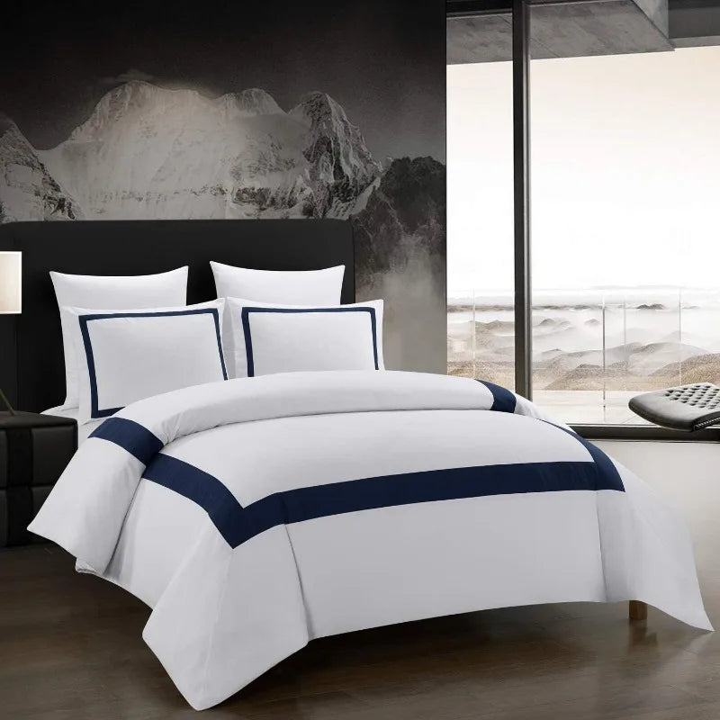 Hotel Breathable Ultra Soft Duvet Cover Set Twin Size 3Pcs Microfiber