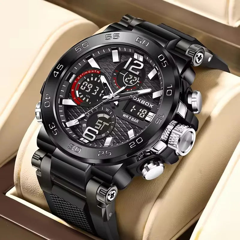 LED Display Men Wristwatches Fashion Luminous Sport Man Watch Waterproof Calendar Quartz Watch