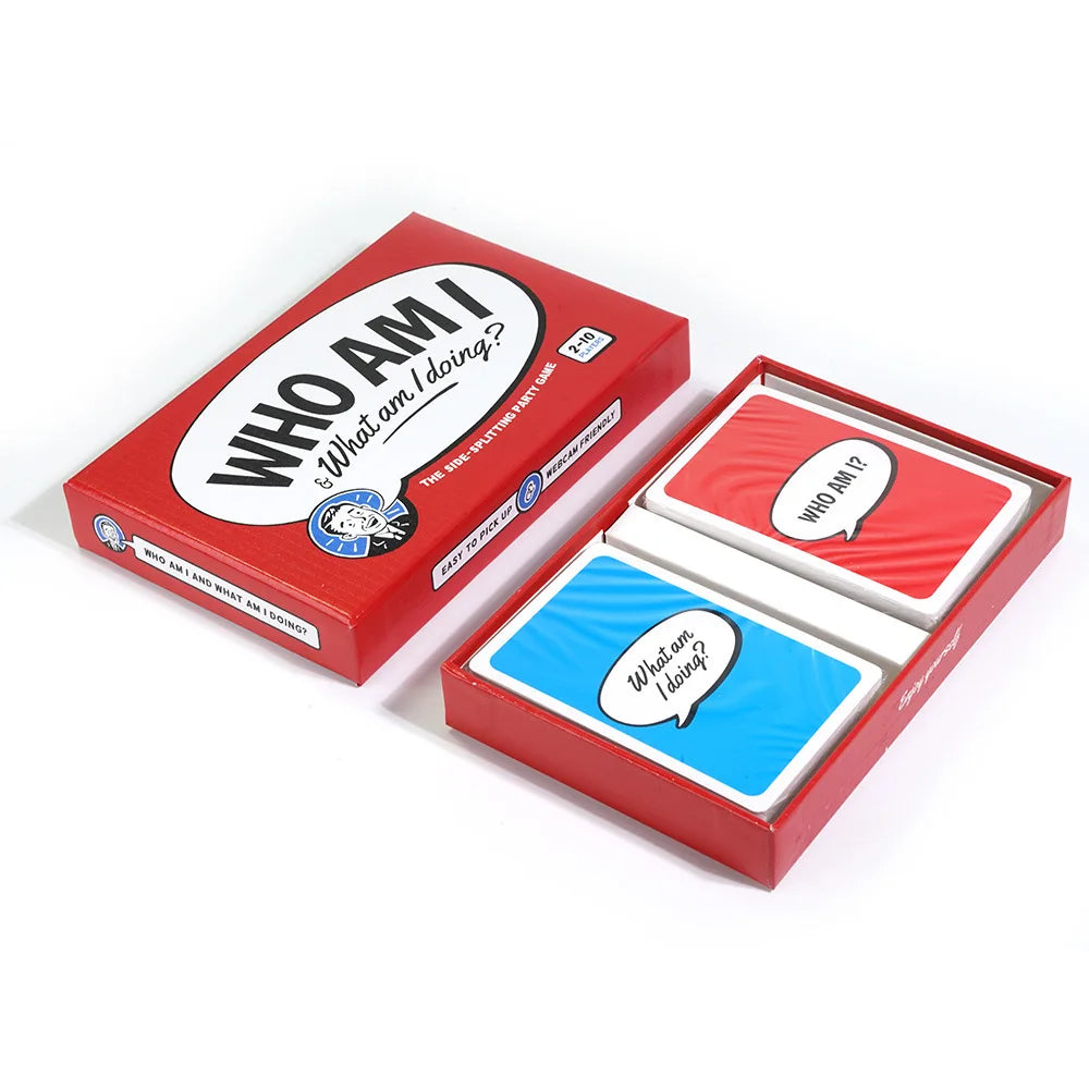 Who Am I & What Am I Doing Card Family Game Q&A Card to Get to Know each other Better