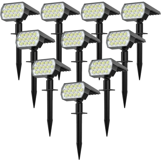 Solar Powered Security Lights, Waterproof for Walkway Yard Garden Driveway Cool or Warm White