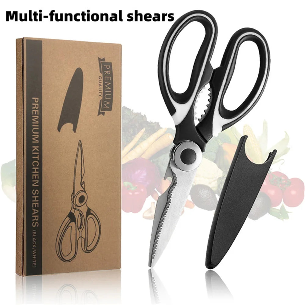 Multifunctional Kitchen Stainless Steel Scissors Chicken Bone Meat Fish