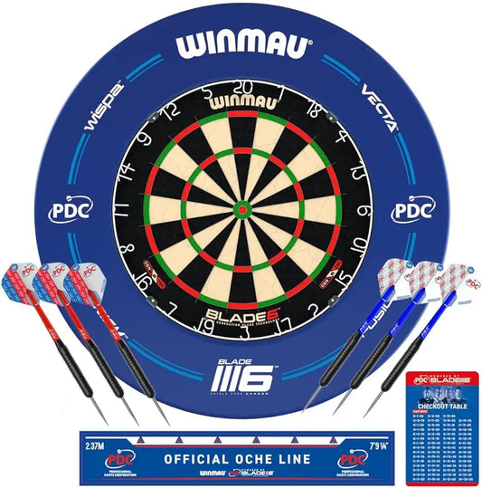 Blade 6 Professional Bristle Dartboard with Official Tournament Specifications – endorsed by The PDC