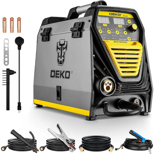 Digital 200A MIG/MMA Welder, DC Inverter Welding Machine,110V/220V Fully Digitally Control