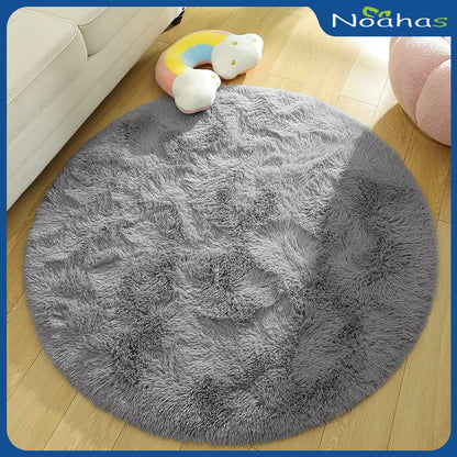 Round Thick Fluffy Area Carpet.  Soft Rug for Bedroom. Plush for Children Room or Nursery
