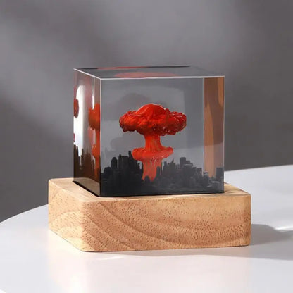 Nuclear Mushroom Cloud Night Light Explosion Bomb USB Table Lamp 3d Desktop Ornament Kids Bedroom