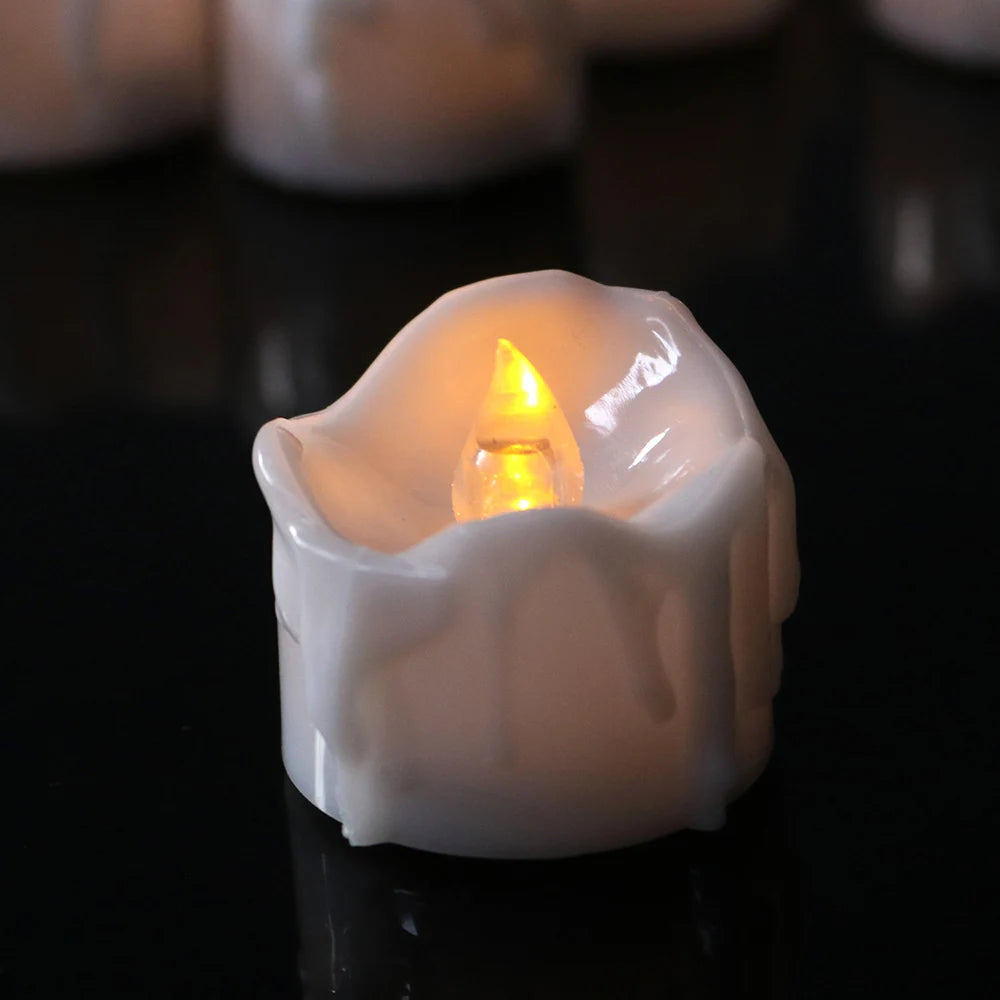 12Pcs Flickering LED Tea Lights Candles Battery Powered Flameless Candle Lights