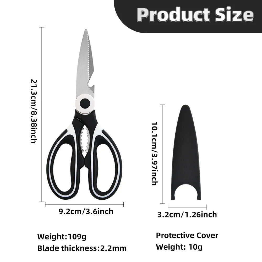 Multifunctional Kitchen Stainless Steel Scissors Chicken Bone Meat Fish