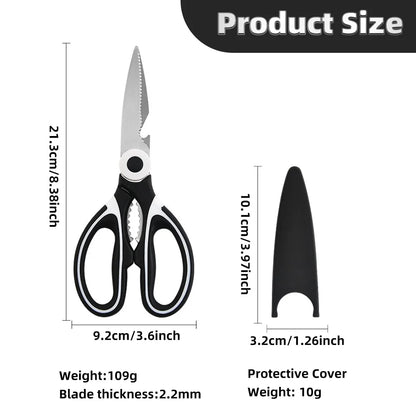 Multifunctional Kitchen Stainless Steel Scissors Chicken Bone Meat Fish