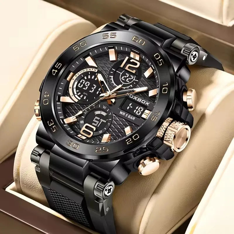 LED Display Men Wristwatches Fashion Luminous Sport Man Watch Waterproof Calendar Quartz Watch