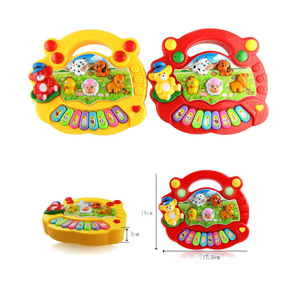 Baby Musical Toy With Animal Sound Kids Piano Keyboard Electric Flashing Music Instrument Early Educational Toys
