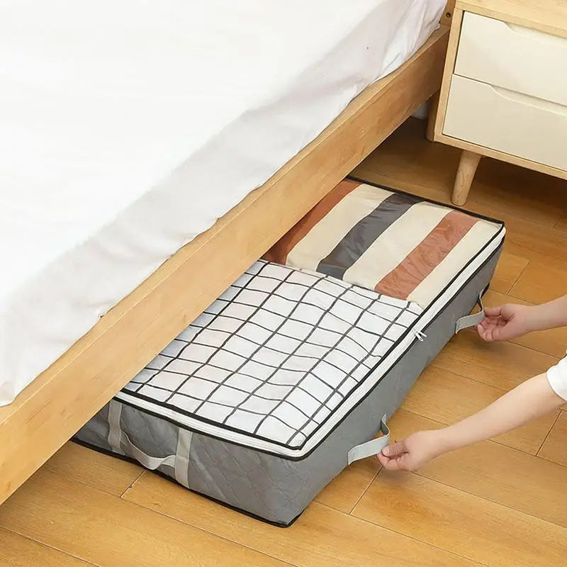 Fabric Under Bed Storage Containers for Clothes, Quilt, etc. Organizing Container Dust-proof Drawer-style Storage Box