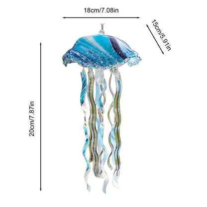 Acrylic Jellyfish Wind Chime for Garden, Patio or Yard