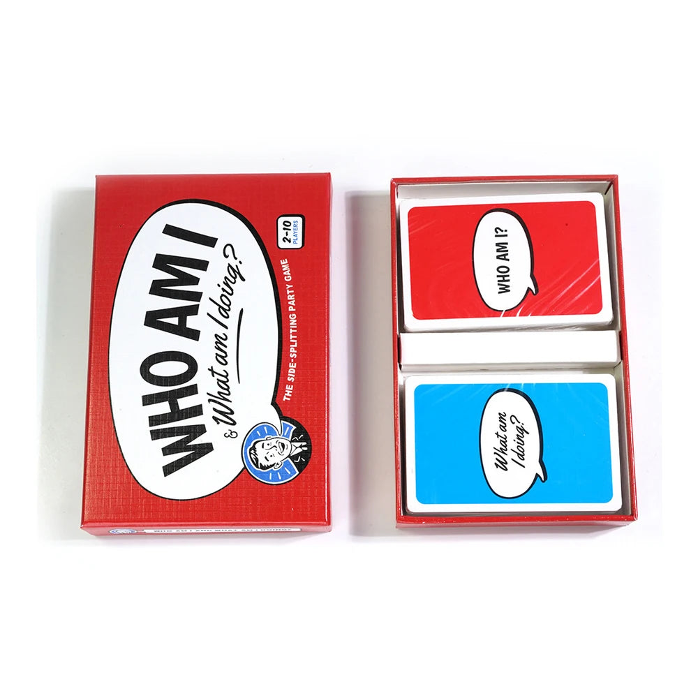 Who Am I & What Am I Doing Card Family Game Q&A Card to Get to Know each other Better