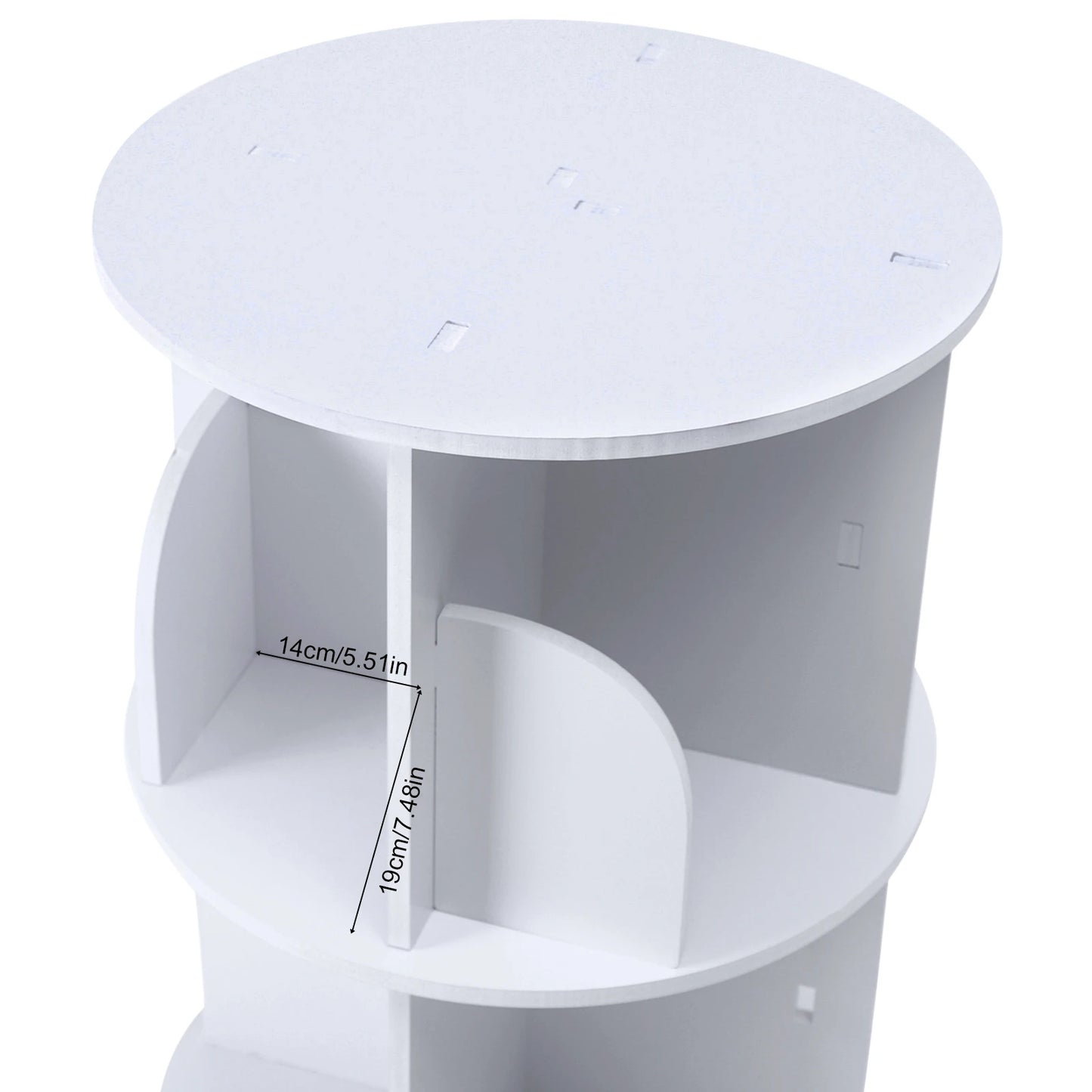 Rotating 360 Display Bookcase, 4-Tier, Floor Standing Bookshelf for any room in your home