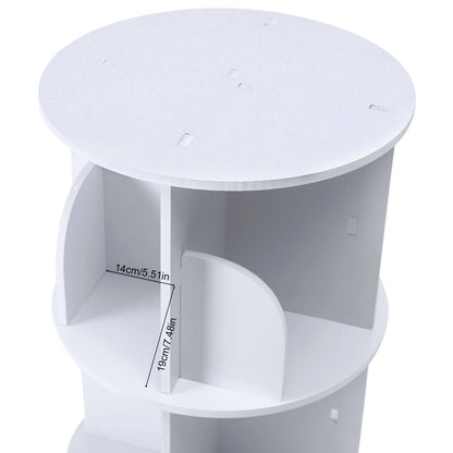 Rotating 360 Display Bookcase, 4-Tier, Floor Standing Bookshelf for any room in your home