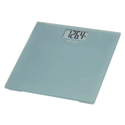 Digital Glass Bathroom Scale Stylish Spa Blue Finish Durable Tempered Glass 400 lb Capacity Easy Read Display Instant On Battery