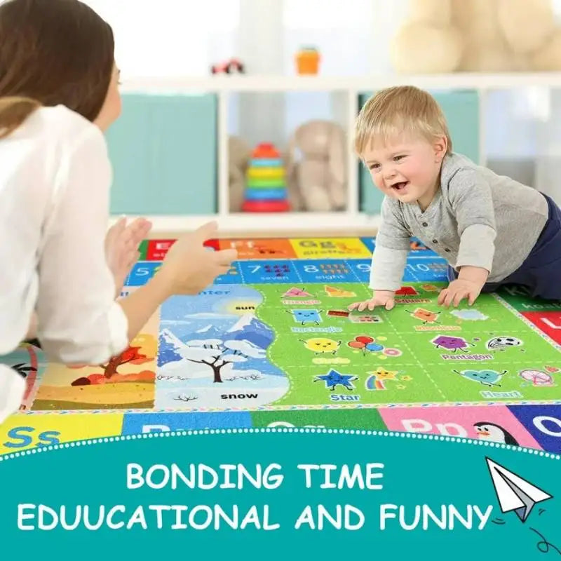 Kids Play Rug Educational & Fun Carpet Gaming Area Rugs for Kids Room Bedroom Playroom,