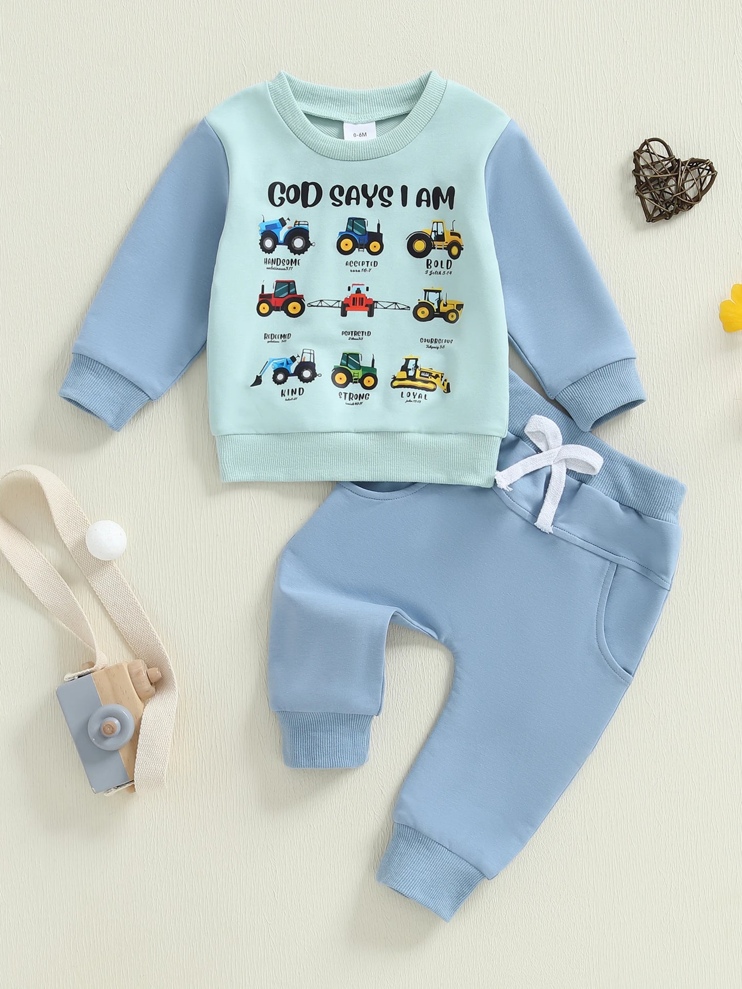 Baby Winter Outfits Snowflake Print Hooded Jacket Fleece Lined Pants 2 Pcs Set for Cold Weather Style