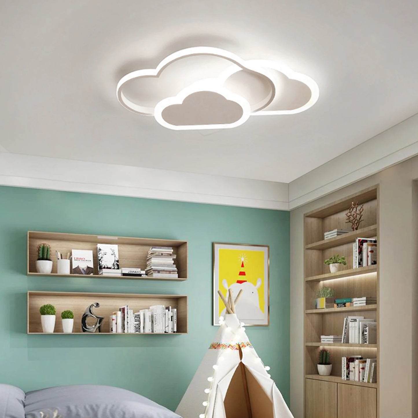 Cloud LED Ceiling Lamp 22" Living Room Children's room Lamp Bedroom Modern Minimalist Lighting 52CM